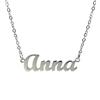10:10 Collana Donna Nome Personalizzato In Acciaio Inox Anallergico, Gioiello Donna Nome Finitura Lucida, Catena Sottile Regolabile Realizzato in Italia (Anna)