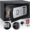 KESSER® Cassaforte Safe Serratura a combinazione elettronica 31x20x20 cm Display a LED Cilindri in acciaio, d'argento