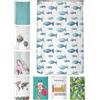 arteneur® Tenda da doccia antimuffa, 120 x 200 cm, materiale riciclato Öko-Tex Standard 100, orlo appesantito, opaca, impermeabile, lavabile, con 8 ganci, motivo: pesci blu