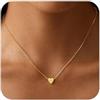 VIROMY Collane d'Oro con N Iniziali a Cuore per Donne Collane con Ciondolo a Forma di Lettera Placcate in Oro 14k Regali di Gioielli Personalizzati per Lei