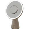 Cecotec Specchio Trucco Rotondo FaceCare Mirror&Sound. Funzione Lampada e Altoparlante, Tripla Funzione, Ricaricabile, Ingrandimento 10x, 3 Intensita Luce, Pulsante Touch, Tipo C, Esperienza Completa
