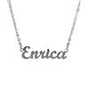 10:10 Collana Donna Nome Personalizzato In Acciaio Inox Anallergico, Gioiello Donna Nome Finitura Lucida, Catena Sottile Regolabile Realizzato in Italia (Enrica)