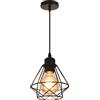 Comely Retro Lampada A Sospensione, E27 Nero Vintage Industriale In Metallo In Ferro Stile Paralume da Soffitto Regolabile per Sala da Pranzo, Cucina, Camera da Letto, Soggiorno, Bar