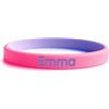 Stellasticker Braccialetto SOS Bicolore per bambini nome e numero di telefono ad alta visibilità. Ideale al mare, vacanze e gite. Resistente e impermeabile. (Rosa-Lilla)