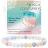 Bivei Morganite - Compassione - signora braccialetto perline 6mm semiprezioso cristallo naturale elastico elastico cristallo accessori regalo di yoga