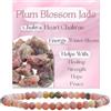 Bivei Jade Fiore di Prugno - Speranza e Rinascita - signora braccialetto perline 4mm semiprezioso cristallo naturale elastico elastico cristallo accessori regalo di yoga