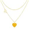 Linawe Collana a cuore in oro collana a catena a cuore da donna, collane con ciondolo a catena in acciaio inossidabile a catena dorata per donna, set di catene a strati placcato in oro