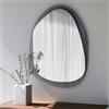 Dmora Specchio Nenari 55x75h cm Nero Fume Forma Ovale Tipologia a Parete, Colore Struttura Trasparente