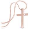 SERASAR Collana Oro Rosa Acciaio Inossidabile 18 Carati Vero Croce Gioielli Ragazze Signore Girocollo San Valentino Regali di Compleanno per le Donne