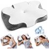 SONGMICS Cuscino Letto Cervicale, Memory Foam, Guanciale Ergonomico, Regolabile, per Chi Dorme sul Lato, sulla Schiena e sulla Pancia, con Tocco Fresco, Bianco Nuvola e Grigio Tortora TBP051G201