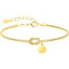 J.Fée Bracciale Donna con Iniziali Bracciale Nodo Bracciali Donna Oro Bracciali Donna Iniziale,Regalo Donna Regalo Amica Fidanzata Coppia J
