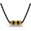 SERASAR Collana in Pelle da Uomo con Ciondolo - 50cm d'Oro Catena Scatola per Gioielli Idea Regalo Compleanno Festa del Papà Punk Rock San Valentino