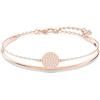 Swarovski Bracciale rigido Ginger, Bianco, Placcato color oro rosa