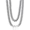 PROSTEEL Collana Uomo a Catena Cubana Barbazzale Grande Robusta, Larga 10 mm, Lunghezze Varie 36 cm, Collana da Uomo Acciaio Inossidabile