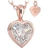SERASAR Catena Oro Rosa Donna Gioielli Acciaio Chirurgico 316L 18k Collana Cuore Ragazza Girocollo San Valentino Anniversario Compleanno Regali per Donne