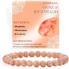 Bivei Pietra del Sole - Gioia e Vitalità - signora braccialetto perline 6mm semiprezioso cristallo naturale elastico elastico cristallo accessori regalo di yoga