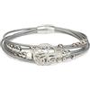 styleBREAKER Braccialetto con Raffinati Fili Metallici, con Charm Albero della Vita e Pietre, Chiusura Magnetica, Bracciale, Gioiello, da Donna 05040135, Colore:Argento