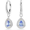 Swarovski Orecchini pendenti Una Angelic, Taglio Drop, Blu, Placcato rodio