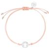 Purelei Bracciale Pink Angel - Braccialetto Angelo Custode per donne e ragazze - Portafortuna in nylon rosa con ciondolo in acciaio inox - Lunghezza regolabile