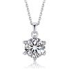 MomentWish Punto luce collana, 1Ct Moissanite Diamanti Ciondolo Collana Donna Regalo Festa della Mamma Argento 925 Solitario con Certificato Gra Gioielli Regalo per Donna Mama