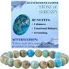 Bivei Diaspro di sedimento marino - Serenità - signora braccialetto perline 8mm semiprezioso cristallo naturale elastico elastico cristallo accessori regalo di yoga Large