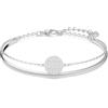 Swarovski Bracciale rigido Ginger, Bianco, Placcato rodio