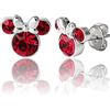 Disney Orecchini Minnie Mouse a Bottone con Pietra Portafortuna Disney da Donna - Orecchini per Ragazze - Gioielli con Pietra Portafortuna - Gioielli Disney (luglio)