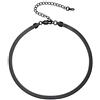 PROSTEEL Collana Donna Catena Nera Serpente Piatta, Larghezza 5mm, Lunghezza 32cm Choker Collana a Girocollo Donna a Catena Serpente con Confezione Regalo