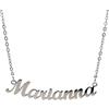 10:10 Collana Donna Nome Personalizzato In Acciaio Inox Anallergico, Gioiello Donna Nome Finitura Lucida, Catena Sottile Regolabile Realizzato in Italia (Marianna)