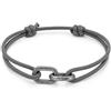 Made by Nami Bracciale Intrecciato Uomo Donna Corda Nautica Impermeabile Regolabile Nodo Scorrevole Surf Nero Grigio