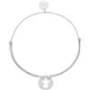 Purelei Bracciale Angel, Bracciale dell'angelo custode per donne e bambini, Bracciale portafortuna in nylon con ciondolo in acciaio inossidabile, lunghezza regolabile individualmente (Argento)