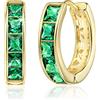 Linawe Orecchini a cerchio piccolo in oro verde, Helix Piercing Jewelry da donna, orecchini piercing placcato in oro, anello a conchiglia ipoallergenico