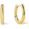 SINGULARU - Orecchini Samba. Acciaio con Placcatura Oro 18Kt. Chiusura Click/Congo. Gioielli da Donna