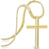 SERASAR Catena d'Oro da Uomo con Ciondolo Croce per Cristiana Crocifisso di Natale Regalo Cubana Oro