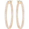 Swarovski Orecchini a cerchio Sommerset, Bianchi, Placcato color oro rosa