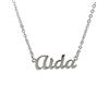 10:10 Collana Donna Nome Personalizzato In Acciaio Inox Anallergico, Gioiello Donna Nome Finitura Lucida, Catena Sottile Regolabile Realizzato in Italia (Aida)