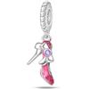 TINSLO Bead Charm Ciondolo Argento Sterling 925 con Cubic Zirconia Pendenti per Pandora Braccialetti, Compatibile con Braccialetti e Collane europei