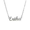 10:10 Collana Donna Nome Personalizzato In Acciaio Inox Anallergico, Gioiello Donna Nome Finitura Lucida, Catena Sottile Regolabile Realizzato in Italia (Erika)