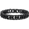 FaithHeart Bracciale Uomo Acciaio Bracciale Collezione Minimalista Unisex Taglio a Diamante Larghezza 12 cm Catena Cubana Solida Lunghezza 19/21/22 cm Antiallergico