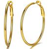 FaithHeart Orecchini a Cerchio in Acciaio Inossidabile Anello al Naso Orecchini a Cerchio Minimalisti da Donna da Uuomo Multi-Dimensione Cerchio Placcati in Oro Grande Diametro Piercing