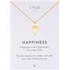 LUUK LIFESTYLE Collana in acciaio inossidabile con ciondolo a forma di cuore e occhio di Nazar, lunghezza regolabile, 50 cm, portafortuna, oro