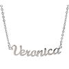 10:10 Collana Donna Nome Personalizzato In Acciaio Inox Anallergico, Gioiello Donna Nome Finitura Lucida, Catena Sottile Regolabile Realizzato in Italia (Veronica)