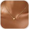 VIROMY Collane d'Oro con J Iniziali a Cuore per Donne Collane con Ciondolo a Forma di Lettera Placcate in Oro 14k Regali di Gioielli Personalizzati per Lei
