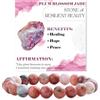 Bivei Jade Fiore di Prugno - Speranza e Rinascita - signora braccialetto perline 8mm semiprezioso cristallo naturale elastico elastico cristallo accessori regalo di yoga