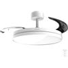 Cecotec Ventilatore da Soffitto con Luce con Pale Retrattili EnergySilence Aero 2440 Invisible Pure White. 30 W, Motore DC, Telecomando, Timer 6 h, 6 Velocità, Funzione Inverno-Estate, Aria Silenziosa
