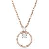 Swarovski Pendente Constella, Pavé, Taglio Round, Bianco, Placcato color oro rosa