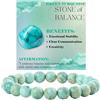 Bivei Turchese verde - Equilibrio - signora braccialetto perline 8mm semiprezioso cristallo naturale elastico elastico cristallo accessori regalo di yoga