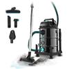 Cecotec Aspiratore per solidi e liquidi 30 L Conga Rockstar Wet & Dry Steel Pro. 1600 W, 23 kPa, Sistema di drenaggio, Aspirapolvere e soffiante, Struttura in metallo, Ruote, Raggio d'azione 5 m