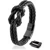 SERASAR Bracciale Nodini Pelle Donna Bracciali Neri Gioielli Braccialetto Dell Amicizia Braccialetti Colorati Regalo Compleanno Regali per Moglie