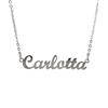 10:10 Collana Donna Nome Personalizzato In Acciaio Inox Anallergico, Gioiello Donna Nome Finitura Lucida, Catena Sottile Regolabile Realizzato in Italia (Carlotta)